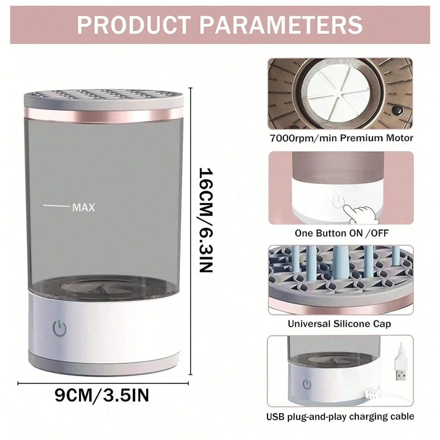 Electric Makeup Brush Cleaner - Fast & Hygienic Cleaning