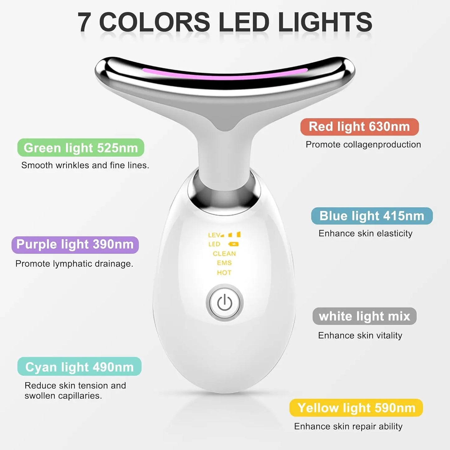 EMS Facial Massager with LED Light Therapy – Firming & Anti-Aging