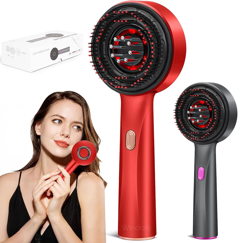 Microcurrent Scalp Massager with 630nm Red Light – Hair Growth & Anti-Hair Loss