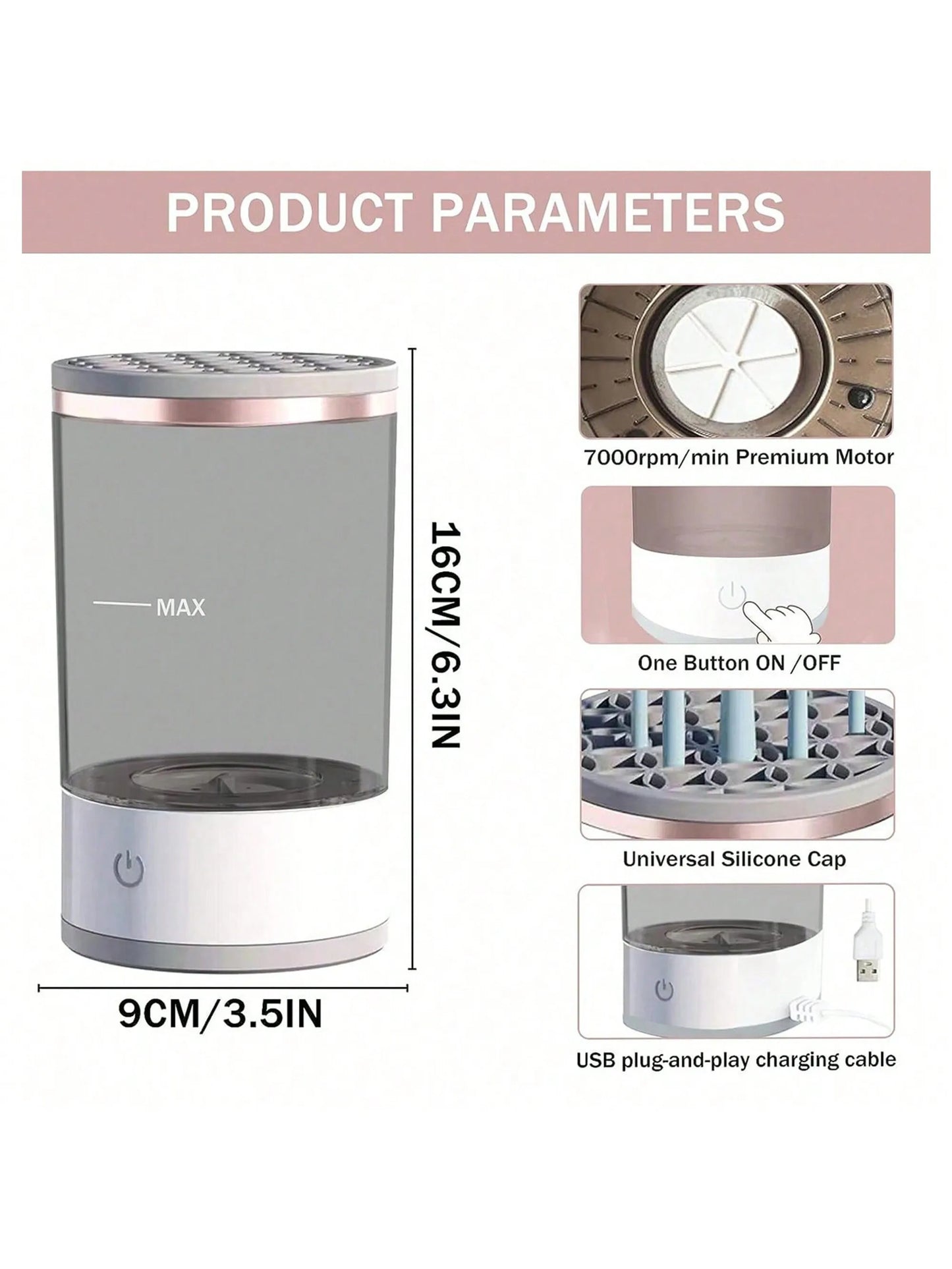 Electric Makeup Brush Cleaner - Fast & Hygienic Cleaning