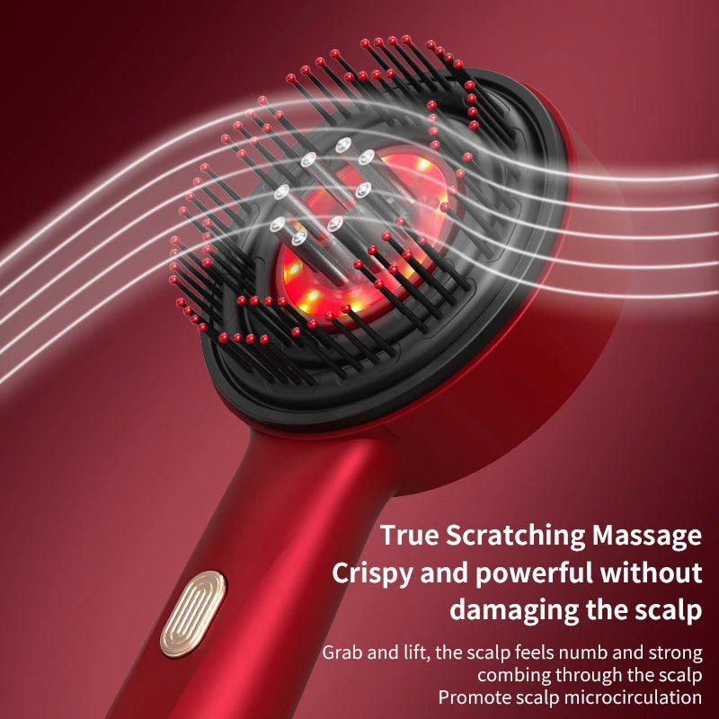 Microcurrent Scalp Massager with 630nm Red Light – Hair Growth & Anti-Hair Loss