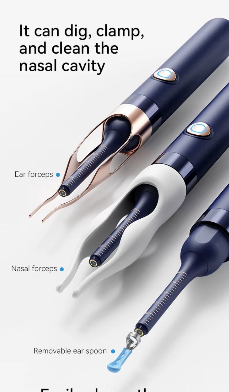 Nettoyeur d’oreilles avec caméra HD – Vision précise et nettoyage sécurisé