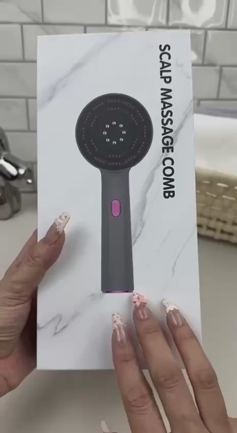 Microcurrent Scalp Massager with 630nm Red Light – Hair Growth & Anti-Hair Loss